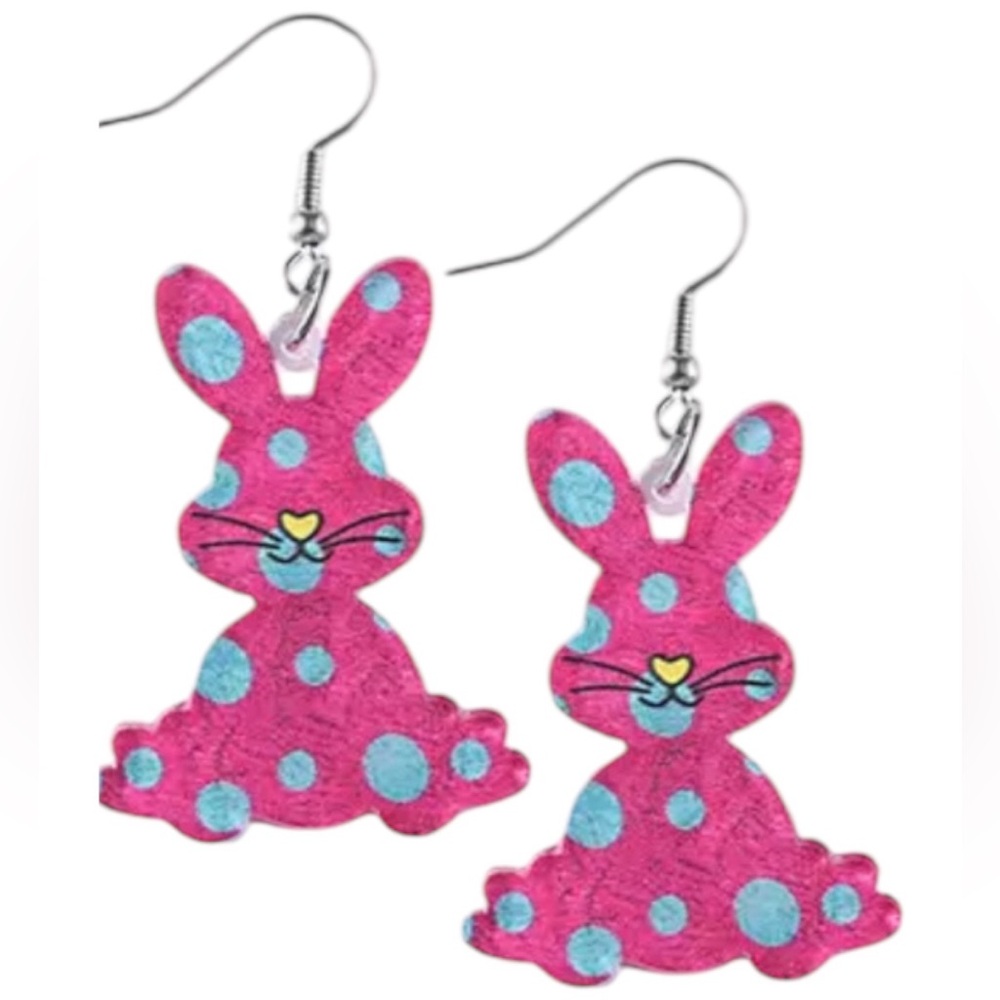 Blue & Pink Bunny Earrings